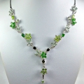 Bild 2 von Excellent 925 Silver Necklace with genuine Chrome Diopside & Peridot