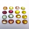 Bild 2 von 3.13 ct  16 Stück ovale 4 x 3 mm Multi Color Tansania Saphire