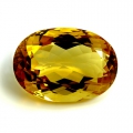 31.89 ct. VVS ! TOP Goldgelber großer ovaler 24.4 x 17.3 mm Brasilien Citrin