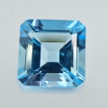 Bild 1 von 10.37 ct. VVS!  Augenreiner 12 x 11.7 mm Brasilien Sky Blue Oktagon Topas