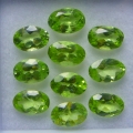 Bild 1 von 4.5 ct VS!  10 Stück feine grüne ovale 6 x 4 mm  Pakistan Peridot Edelsteine. Tolle Farbe!