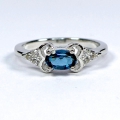 Bild 1 von Zarter 925 Silber Ring mit London Blue Topas, Größe 55 (Ø 17.7 mm)