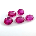 Bild 1 von 6.27 ct. 5 pieces Top Pink Red oval Mozambique Ruby Gems