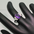 Bild 3 von Bezaubernder 925 Silber Ring mit echtem Bolivien Amethyst Edelst.GR 52(Ø16,5 mm)