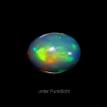 Bild 1 von 1.30 ct. Schöner weißer ovaler 9.2 x 7 mm Multi-Color Opal Cabochon