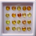 Bild 1 von 4.23 ct. 20 Stück gelbe runde 3.1 mm Songea Saphire