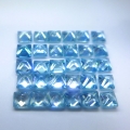 Bild 2 von 7.35 ct! 30 Stück blaue Prinzess  2.5 bis 3 mm  Kambodscha Zirkone. Super Farbe!
