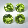 3.75 ct. 4 pieces round green 6 mm Pakistan Peridot Gemstones. Nice color !