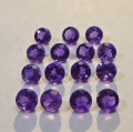 Bild 1 von 2.33 ct . 15 Stück feine runde Ø 3.4 mm Bolivien Amethyste
