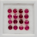 3.22 ct  16 St. tolle runde echte 3.0 - 3.3 mm Mosambik Rubin Edelsteine