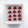 Bild 2 von 8.33 ct. 12 Stück ovale Pink Rote 6 x 4 mm Mosambik Rubin Edelsteine