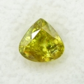 1.18 ct. Very Nice Greenish Yellow 6.6 x 6.2 mm Pear Facet Titanite Sphene Gem