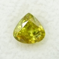 1.18 ct.  Zauberhafter grünlich Gelber 6.6 x 6.2 mm Titanit Sphene Tropfen