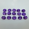 5.07 ct. 15 pieces oval 5 x 4 mm Brazil Amethyst Gemstones