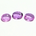 1.21 ct. 3 Stück natürl. ovale Pink Madagaskar Saphir Edelsteine