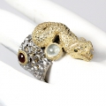 Bild 3 von 925 Silver Fine Art Designer Ring with Aquamarine, Sapphire & Ruby SZ 56.5 (Ø 18mm)