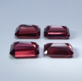 Bild 2 von 2.85 ct. 3 amazing red 6 x 4 mm Octago Pyrop Garnet Gemstones