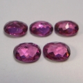 Bild 2 von 7.03 ct. 5 pieces oval pink- violet 8 x 6 mm Rhodolite Garnet Gems. Ravashing color!