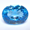 Bild 1 von 28.28 ct. Augenreiner ovaler 19.4 x 14.7 mm Brasilien Swiss Blue Topas
