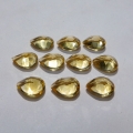Bild 2 von 9.97 ct VVS! 10 Stück 8 x 6 mm Brasilien Citrin Tropfen