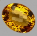 49.6 ct. Großer augenreiner ovaler 26 x 21 mm Brasilien Citrin