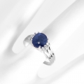 Bild 3 von 925 Silver Ring with Cornflower Blue Madagascar Sapphire, GR 59.5 (Ø19 mm)