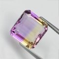  6.49 ct. Untreated 11.5 x 11.2 mm Bolivia Bi- Color Oktagon Ametrin