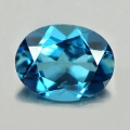 2.06 ct  Feiner natürl. ovaler 9 x 7 mm VVS London Blue TOPAS