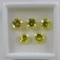 Bild 2 von 3.00 ct. VS / VVS  5 Stück runde natürliche 5.5 mm Goldberyll Edelsteinen