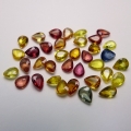 5.72 ct 36 pieces  4 x 3 mm Multi Color Tanzania Sapphire-Pears