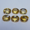 Bild 1 von 7.3 ct. 6 Stück natürliche ovale 8 x 6 mm Brasilien Citrine