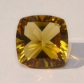 13.96 ct. VVS! Schönes goldgelbes 15 x 15 mm Brasilien Citrin Carré