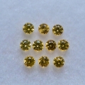0.35 ct.  10 yellow round  2  mm Tansania Sapphires