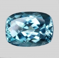 13.55 ct. VVS ! Klassischer 15.7 x 11.5 mm Cushion Swiss Blue Topas.