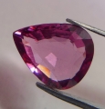Bild 1 von 1.85 ct.  Schöner pink roter 9.3 x 7.5 mm Rhodolit Granat Tropfen