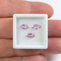 Bild 2 von 1.93 ct. 3 St. unbehandelte Light Pink Violette Madagaskar Marquise Saphire