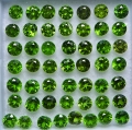 3.82 ct. 50 pieces round natural 2.5 mm Chrome Diopside Gems