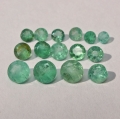 2.02 ct. 15 pieces round Ø 4.3 to 2.4 mm Brazil Emeralds