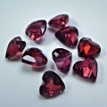 Bild 2 von 2.77 ct. 9 natural red garnet heart gemstones from Mosambique