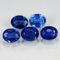 3.63 ct. 5 Stück edle Royalblaue 6 x 4 mm Sri- Lanka Kyanit Edelsteine, unbeh.