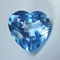 Bild 2 von 10.40 ct. Feines 13.6 x 13.2 mm Swiss Blue Topas Herz