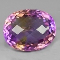 31.76 ct.  Fantastischer natürl. 22.5 x 18 mm Bolivien Ametrin mit TOP Farbe !!