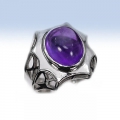 Hinreißender 925 Silber Ring mit echtem 9.98 ct. Bolivien Amethyst  GR 54,5