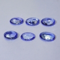 Bild 3 von 2.29 ct. VS! 6 Stück natürl. ovale 6 x 4 mm Tansanit Edelsteine