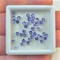 Bild 1 von 4.12 ct. VS! 40 Stück runde 3 mm Brillantschliff Tansanit Edelsteine