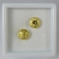 1.65 ct. VS / VVS! Schönes Paar runde Augenreine Brasilien Goldberyll Edelsteine