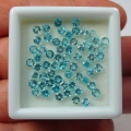 7.01ct VS / VVS! 60 Stück feine runde Paraibafarbene 3.0 mm Tansania Apatit