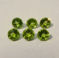 Bild 1 von 5.95 ct.  6 Stück runde grüne 6 mm  Peridote.