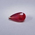 1.45 ct. Natürlicher orange roter 10 x 5.2 mm Saphir Tropfen