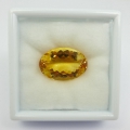 Bild 2 von 24.18 ct. VVS! Big Gold Yellow oval 22 x 15mm Brazil Citrine with nice Color